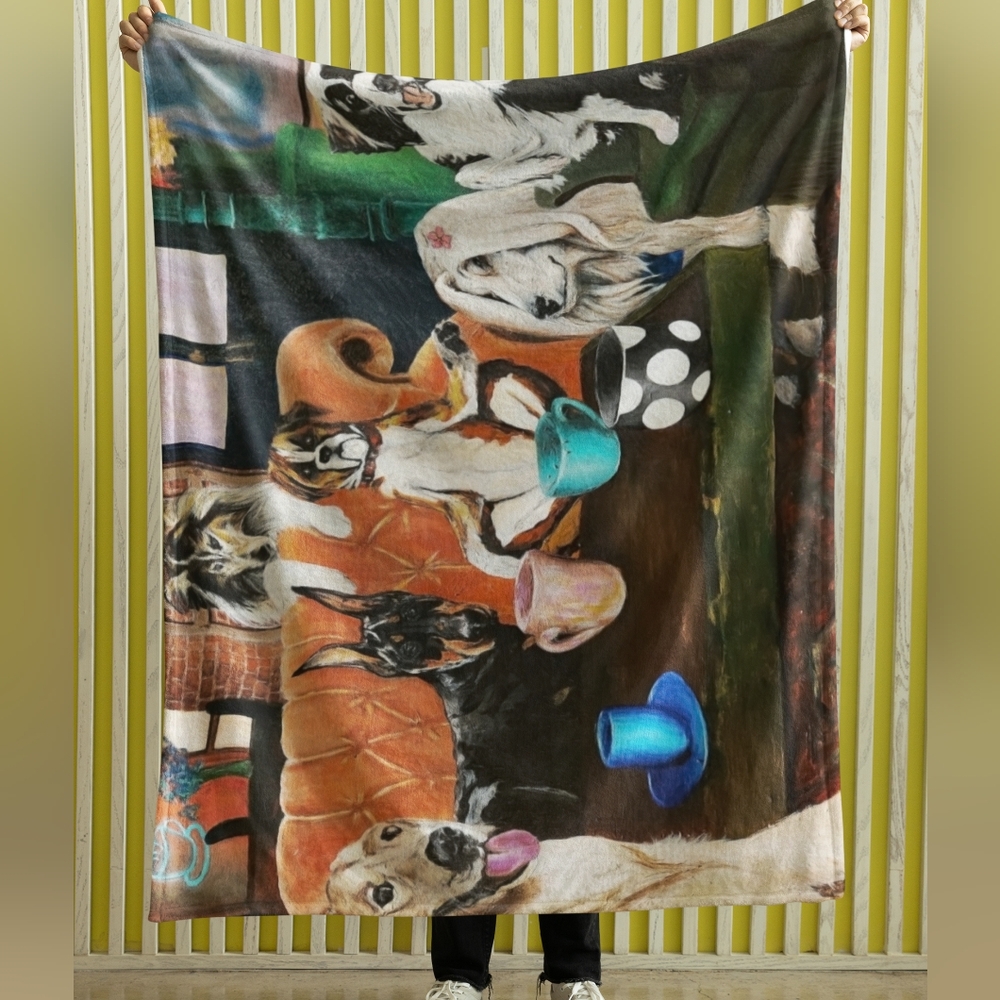 "Central Bark" Plush Throw Blanket